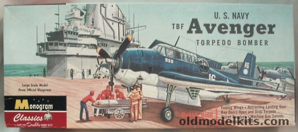 Monogram 1/48 US Navy Grumman TBF Avenger Torpedo Bomber - Classics Issue - BAGGED, 85-0031 plastic model kit